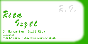 rita isztl business card